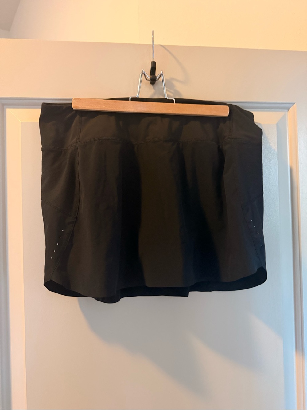 Athleta Black Performance Skort with Subtle Vent Detailing